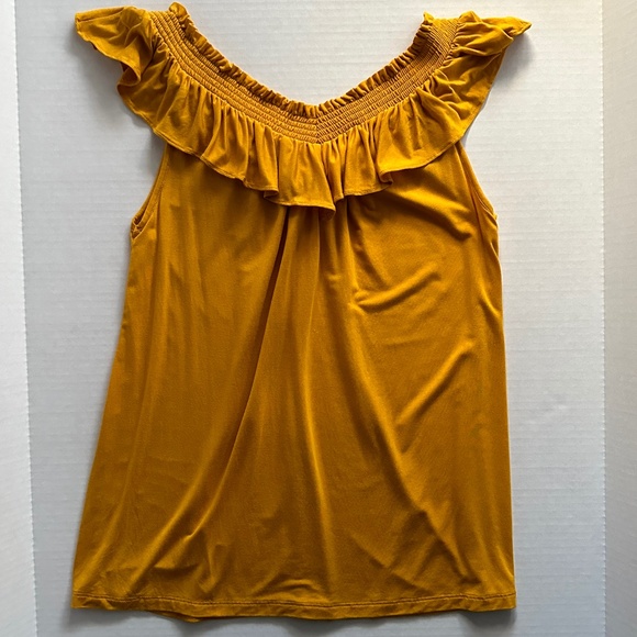 Ann Taylor ruffle smocked v-neck top - Picture 4 of 7